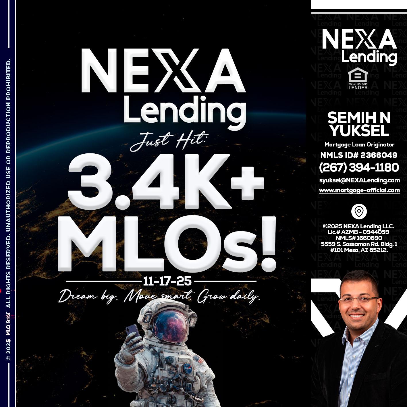 3.4K MLOs - Semih N Yuksel -Loan Officer