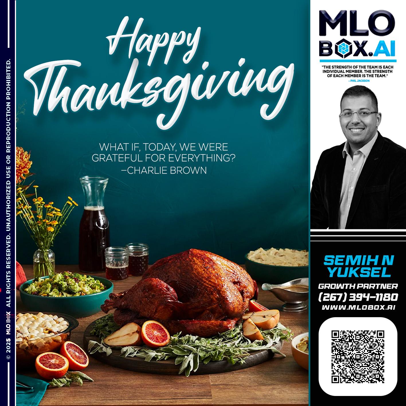 HAPPY THANKSGIVING - Semih N Yuksel -Loan Officer
