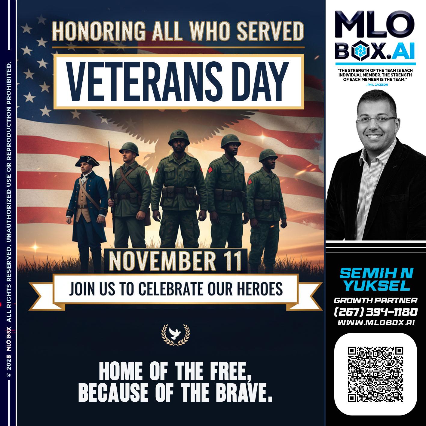 VETERANS DAY - Semih N Yuksel -Loan Officer