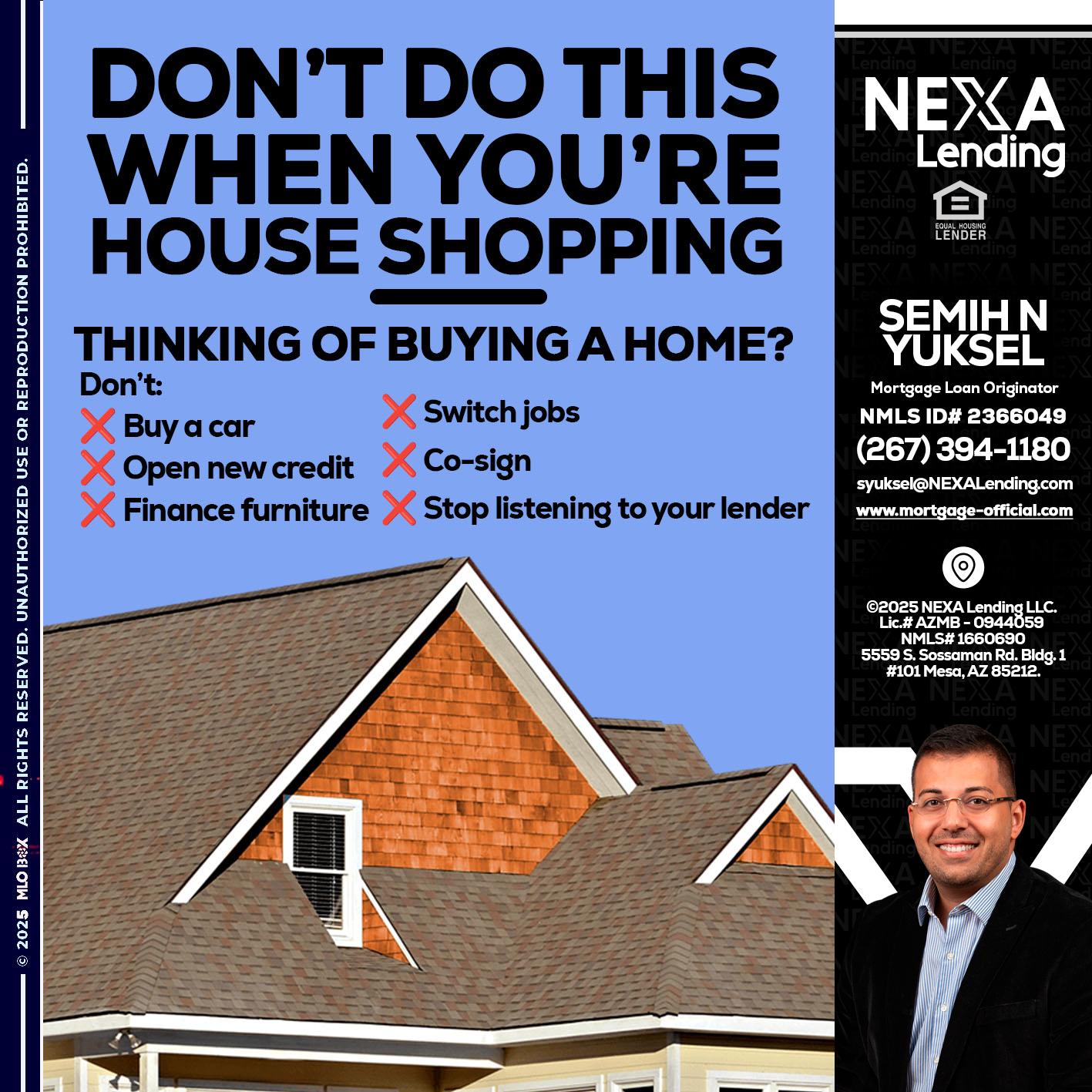 DONT DO THIS - Semih N Yuksel -Loan Officer