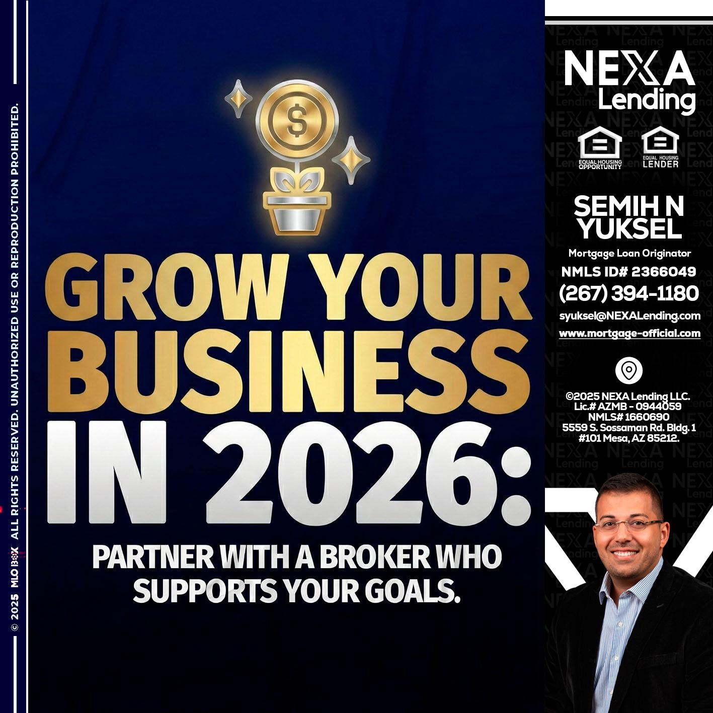 GROW YOUR BUSINESS - Semih N Yuksel -Loan Officer