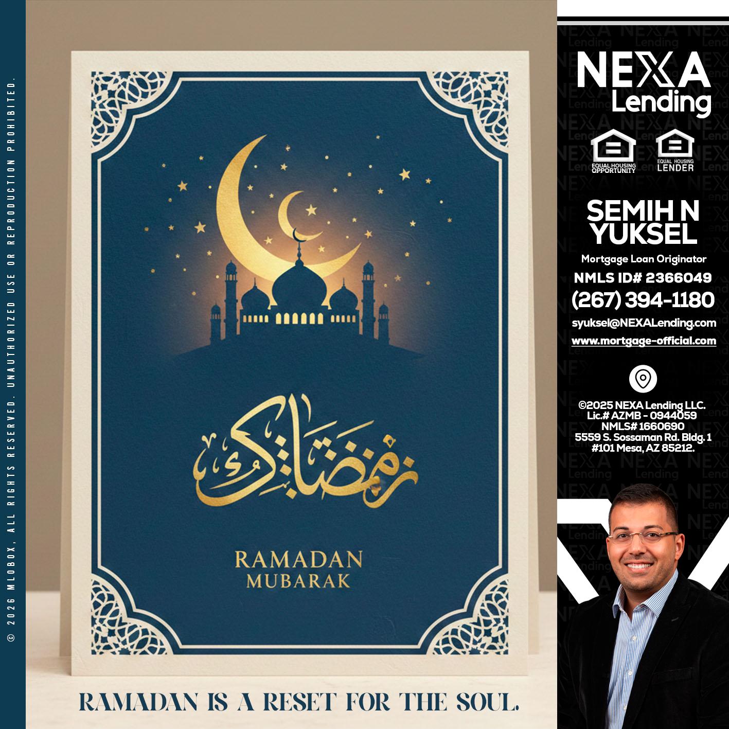 HAPPY RAMADAN - Semih N Yuksel -Loan Officer