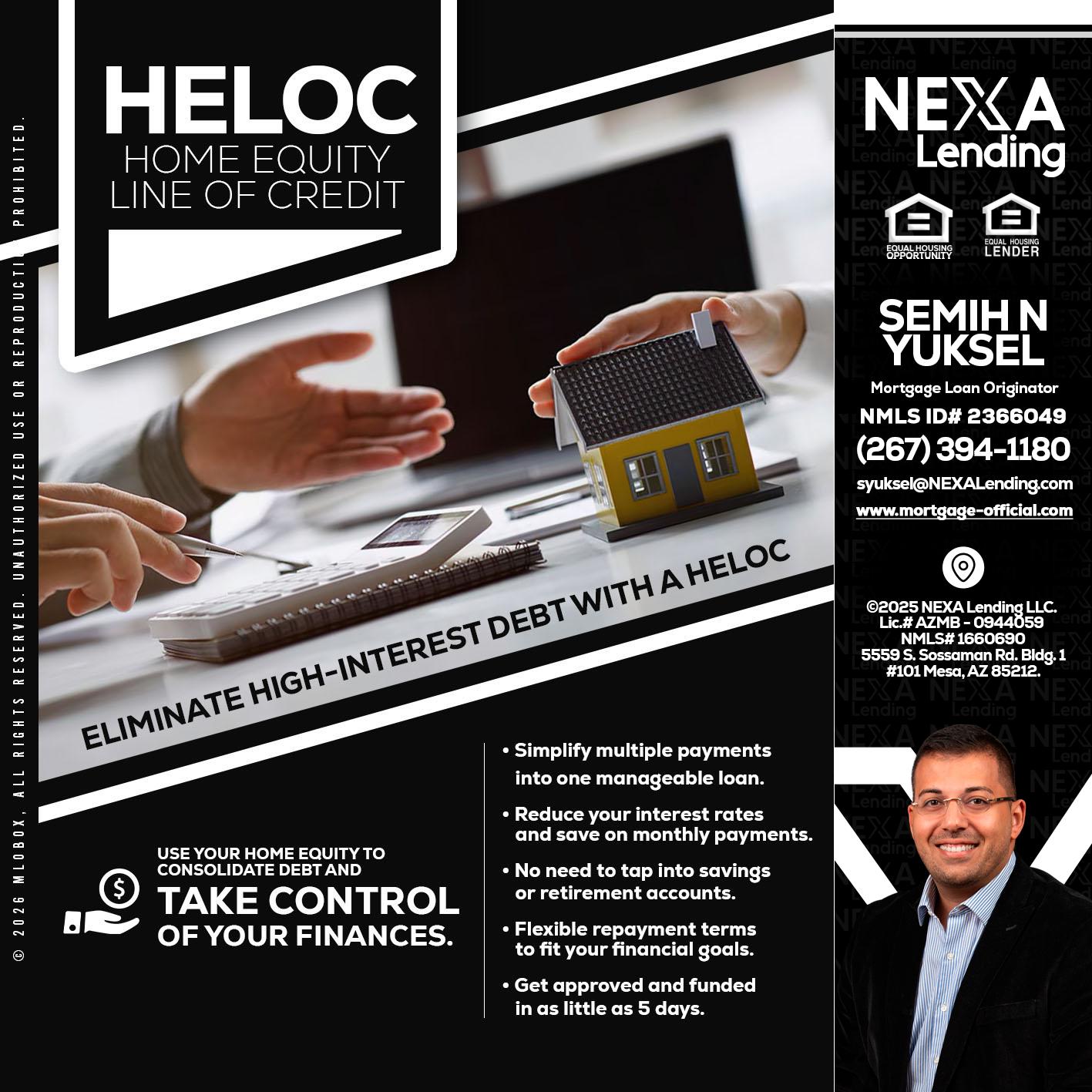 HELOC - Semih N Yuksel -Loan Officer