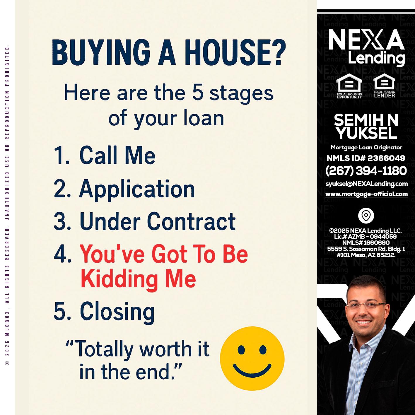 BUYING A HOUSE - Semih N Yuksel -Loan Officer