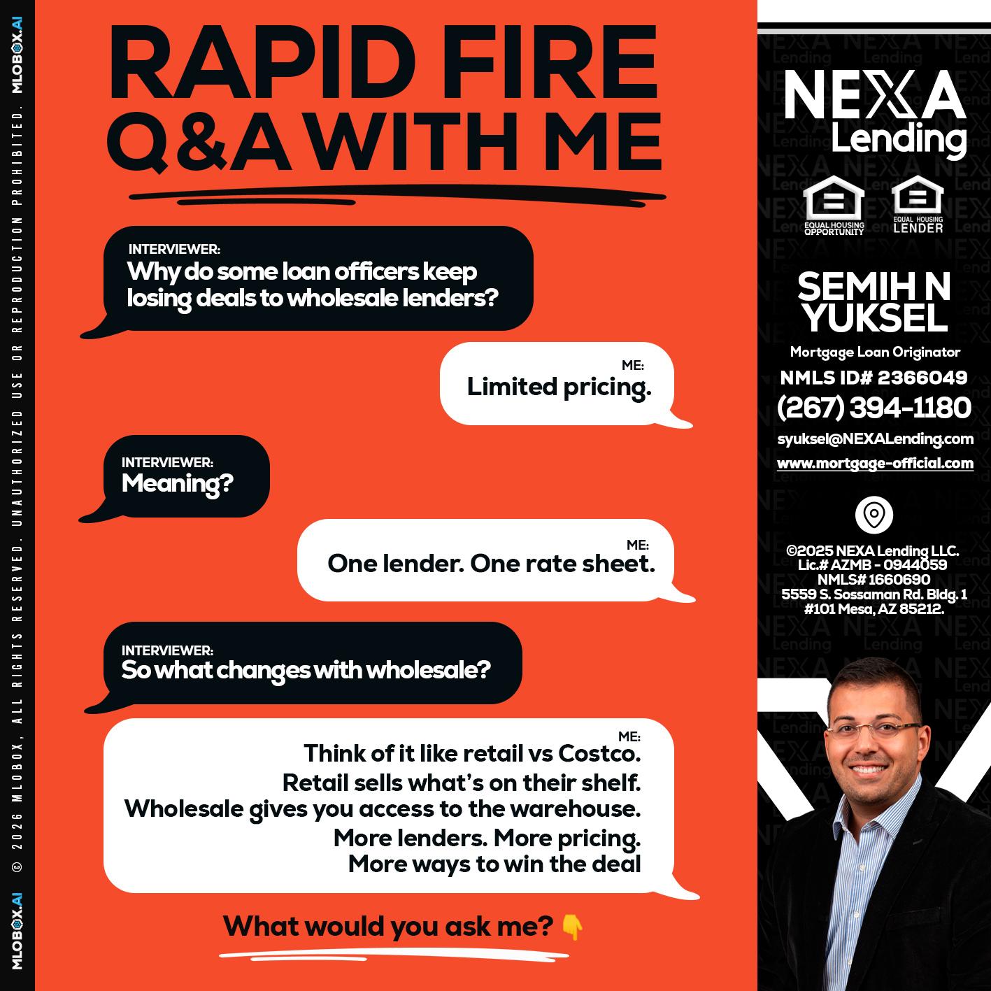 Q&A - Semih N Yuksel -Loan Officer