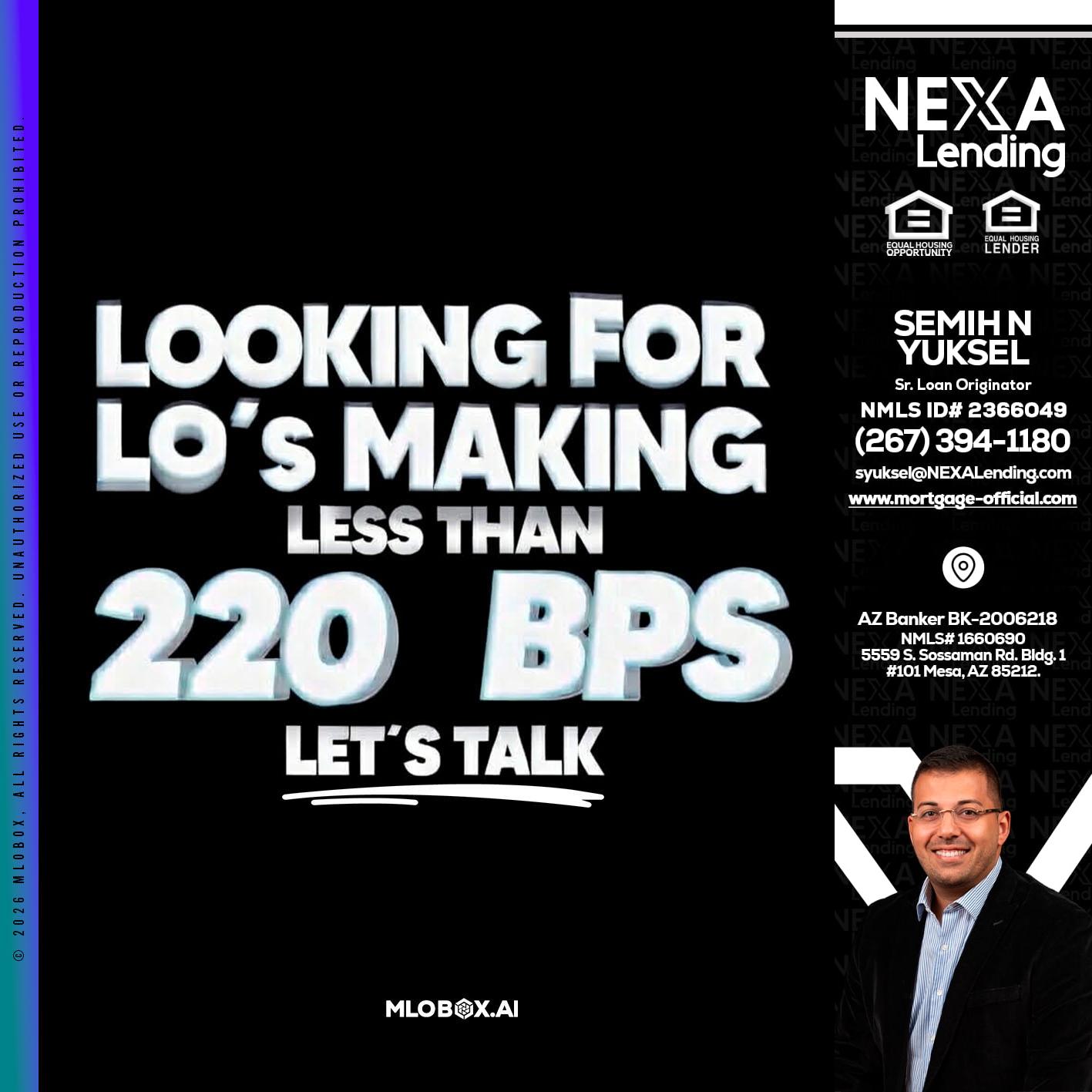 LOOKING FOR - Semih N Yuksel -Loan Officer