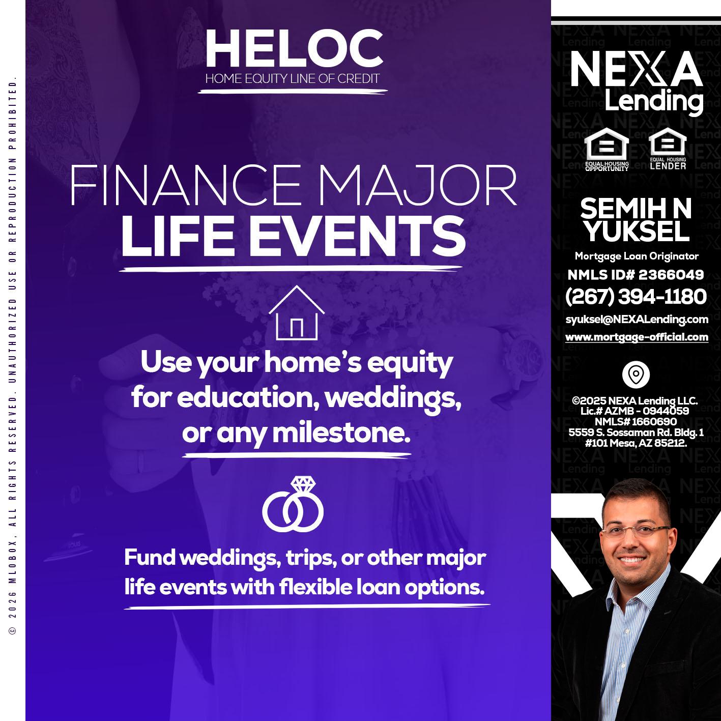 HELOC - Semih N Yuksel -Loan Officer