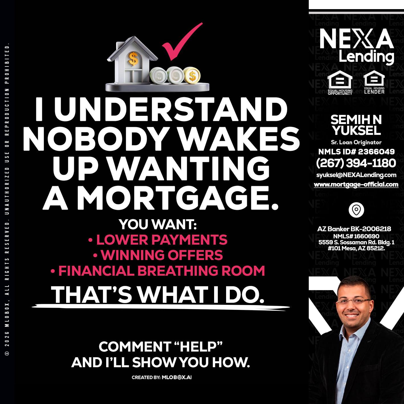I UNDERSTAND - Semih N Yuksel -Loan Officer