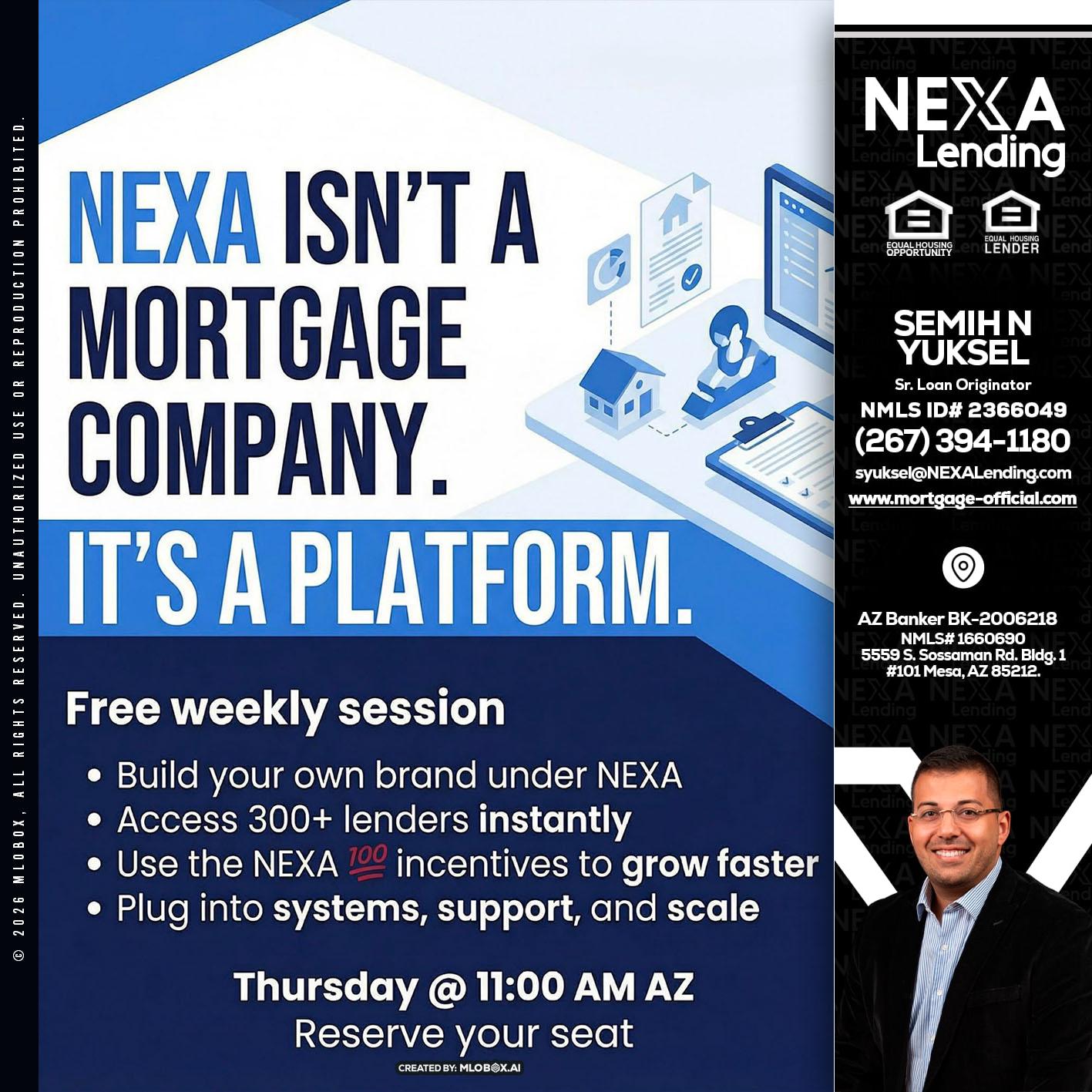 NEXA ISNT - Semih N Yuksel -Loan Officer