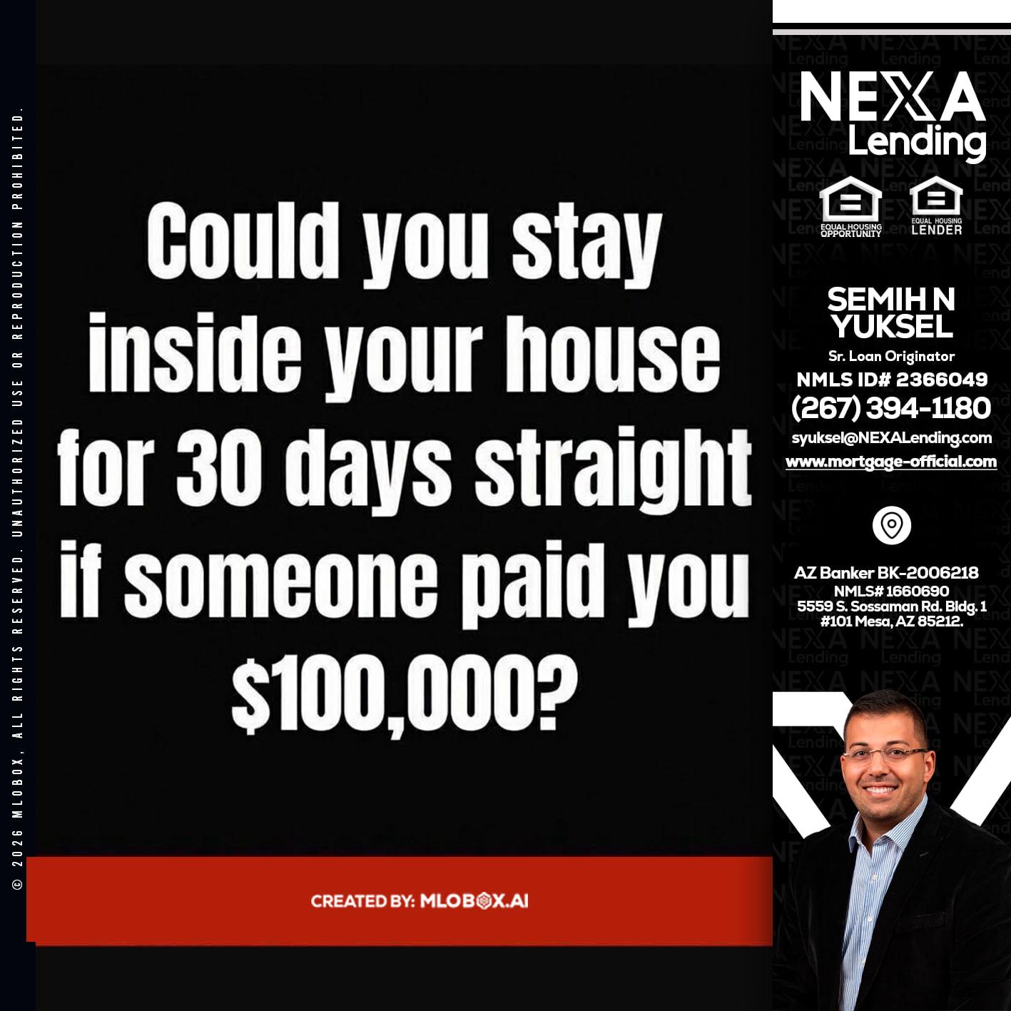 COULD YOU STAY - Semih N Yuksel -Loan Officer