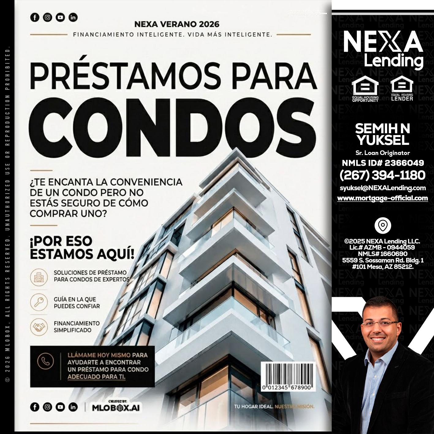 PRESTAMOS PARA CONDOS - Semih N Yuksel -Loan Officer